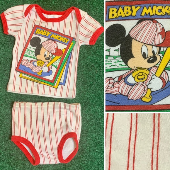 Vintage Other - Vintage 80's Mickey Mouse Disney Baseball T-Shirt